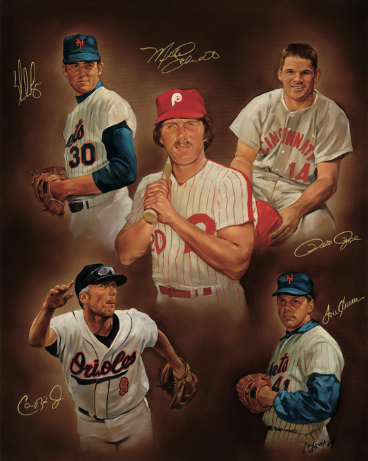 Baseball Sports Immortals Giclée (Reproduction on Canvas) By Yuri Liaboh