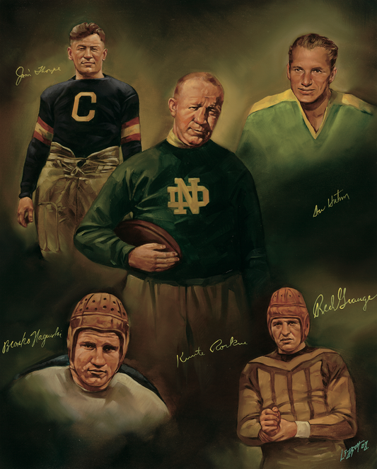 Football Sports Immortals Giclée (Reproduction on Canvas) By Yuri Liaboh