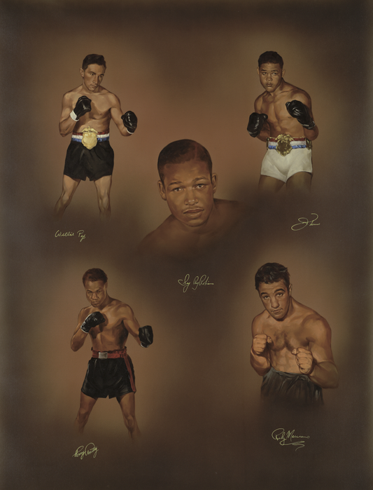 Boxing Sports Immortals Giclée (Reproduction on Canvas) By Yuri Liaboh