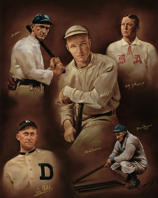 Baseball Sports Immortals Giclée (Reproduction on Canvas) By Yuri Liaboh