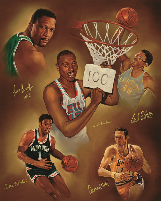 Basketball Sports Immortals Giclée (Reproduction on Canvas) By Yuri Liaboh