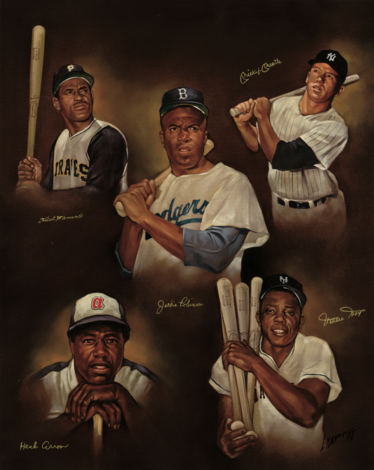 Baseball Sports Immortals Giclée (Reproduction on Canvas) By Yuri Liaboh