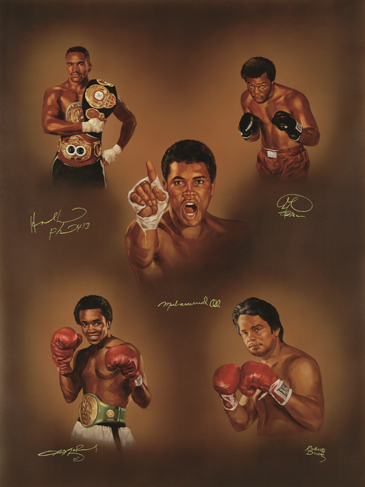 Boxing Sports Immortals Giclée (Reproduction on Canvas) By Yuri Liaboh