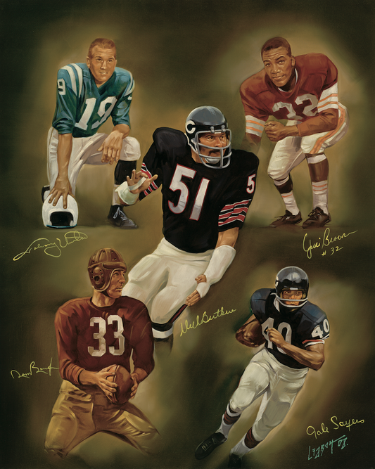 Football Sports Immortals Giclée (Reproduction on Canvas) By Yuri Liaboh